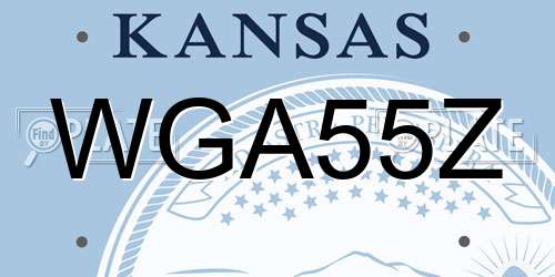 WGA55Z Kansas License Plate