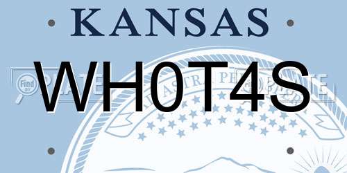 WH0T4S Kansas License Plate