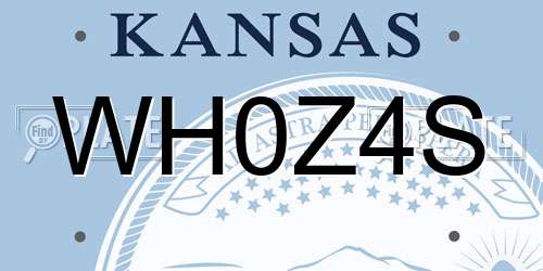 WH0Z4S Kansas License Plate