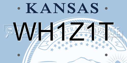 WH1Z1T Kansas License Plate