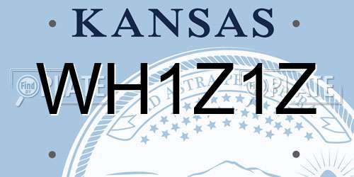 WH1Z1Z Kansas License Plate