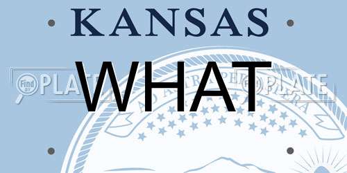 WHAT Kansas License Plate