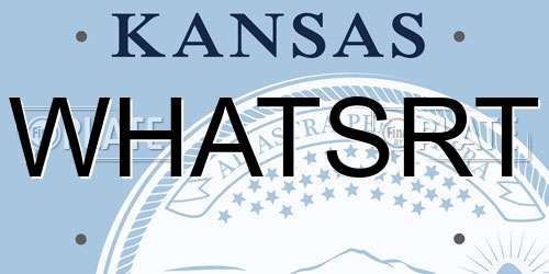 WHATSRT Kansas License Plate