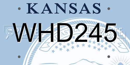 WHD245 Kansas License Plate