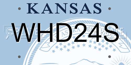 WHD24S Kansas License Plate