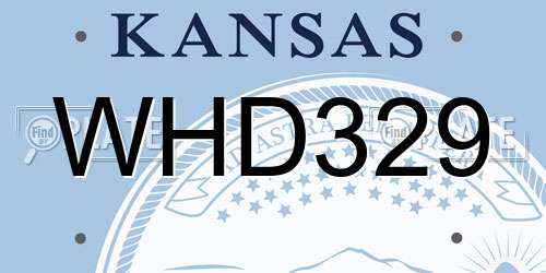 WHD329 Kansas License Plate