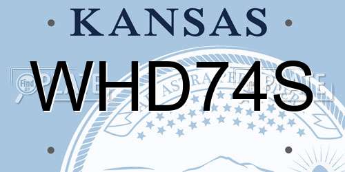 WHD74S Kansas License Plate