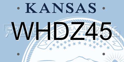 WHDZ45 Kansas License Plate