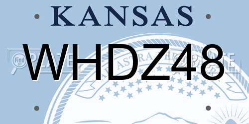 WHDZ48 Kansas License Plate