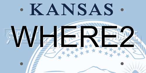 WHERE2 Kansas License Plate