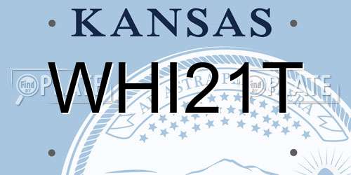 WHI21T Kansas License Plate