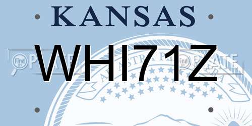 WHI71Z Kansas License Plate