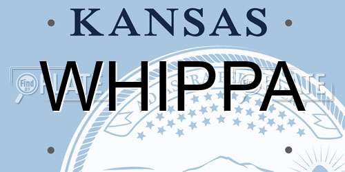 WHIPPA Kansas License Plate