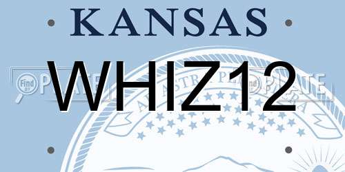 WHIZ12 Kansas License Plate