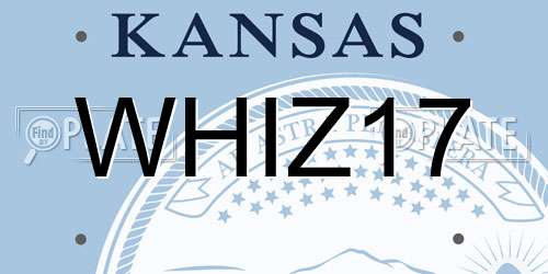 WHIZ17 Kansas License Plate