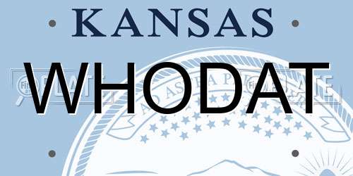 WHODAT Kansas License Plate