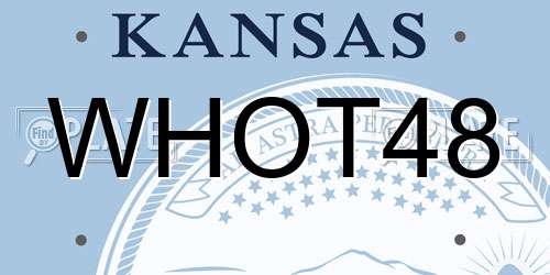 WHOT48 Kansas License Plate