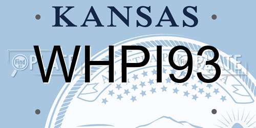 WHPI93 Kansas License Plate