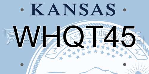 WHQT45 Kansas License Plate