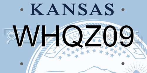 WHQZ09 Kansas License Plate