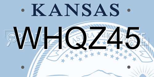 WHQZ45 Kansas License Plate
