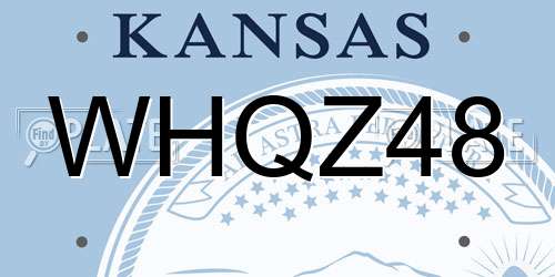 WHQZ48 Kansas License Plate