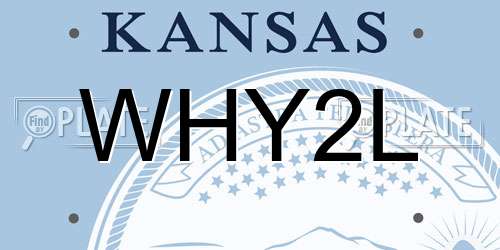 WHY2L Kansas License Plate