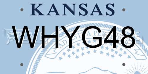 WHYG48 Kansas License Plate