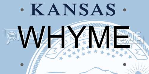 WHYME Kansas License Plate