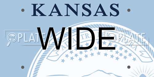 WIDE Kansas License Plate
