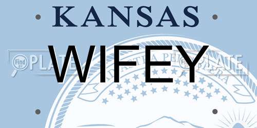 WIFEY Kansas License Plate