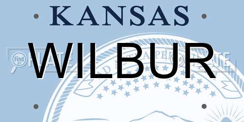 WILBUR Kansas License Plate
