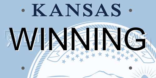 WINNING Kansas License Plate
