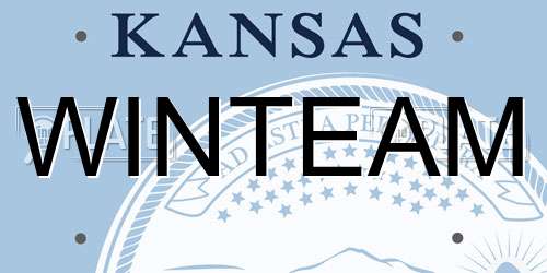 WINTEAM Kansas License Plate