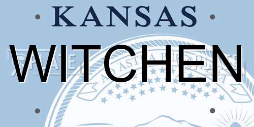 WITCHEN Kansas License Plate