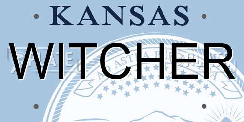 WITCHER Kansas License Plate