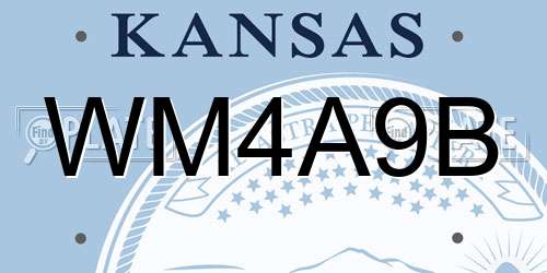 WM4A9B Kansas License Plate