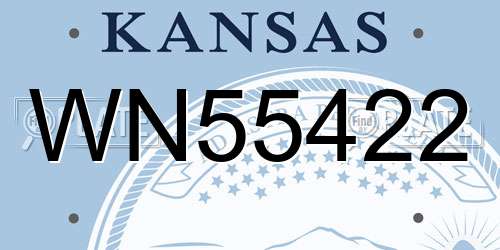 WN55422 Kansas License Plate