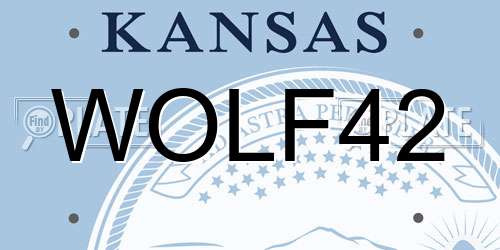 WOLF42 Kansas License Plate