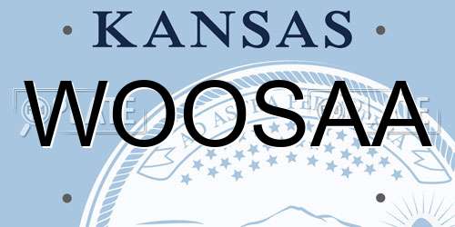 WOOSAA Kansas License Plate