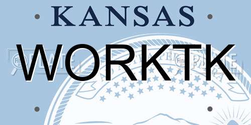 WORKTK Kansas License Plate
