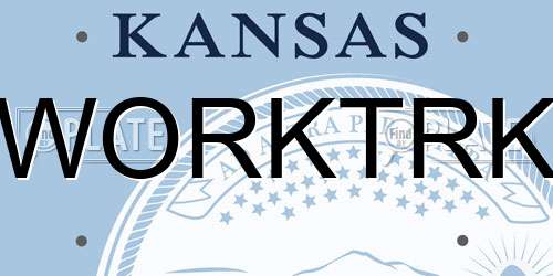 WORKTRK Kansas License Plate