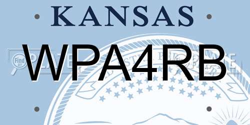 WPA4RB Kansas License Plate