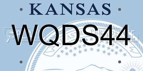WQDS44 Kansas License Plate
