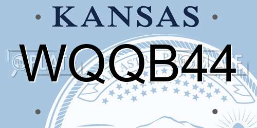 WQQB44 Kansas License Plate