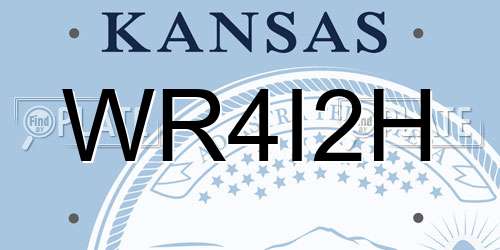 WR4I2H Kansas License Plate