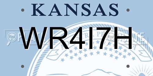 WR4I7H Kansas License Plate