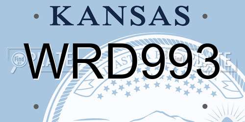 WRD993 Kansas License Plate