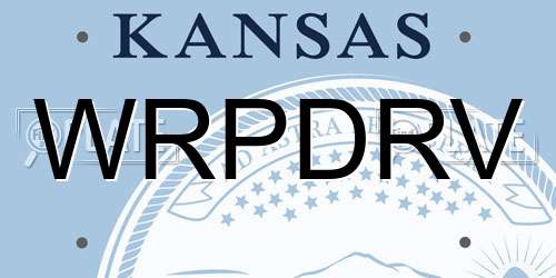WRPDRV Kansas License Plate