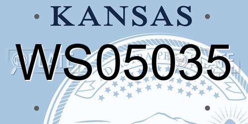 WS05035 Kansas License Plate
